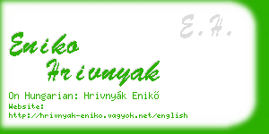 eniko hrivnyak business card